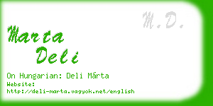 marta deli business card